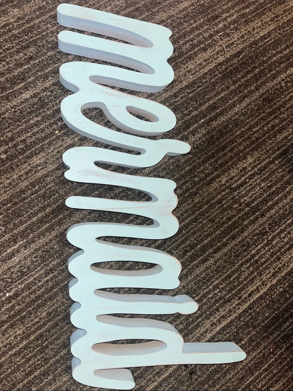 Turquoise Wooden Script Wall Word - Hobby Lobby Mermaid